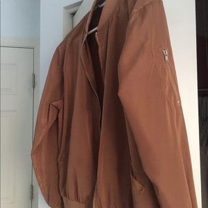 Tan Lightweight Bomber Jacket